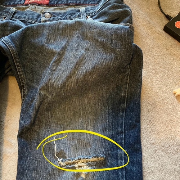 Vintage Arizona Jean Company Relaxed Fit Distressed Straight Leg Jeans | 38 X 30 - Picture 11 of 12